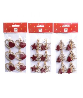 MOLLETTE LEGNO NATALE 4,5X4,5 6PZ 74997