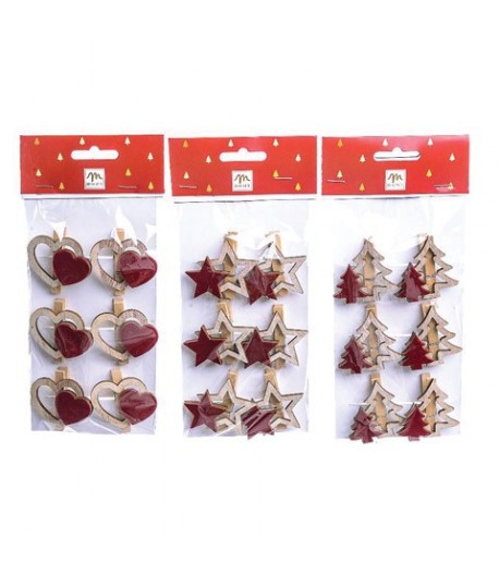 MOLLETTE LEGNO NATALE 4,5X4,5 6PZ 74997