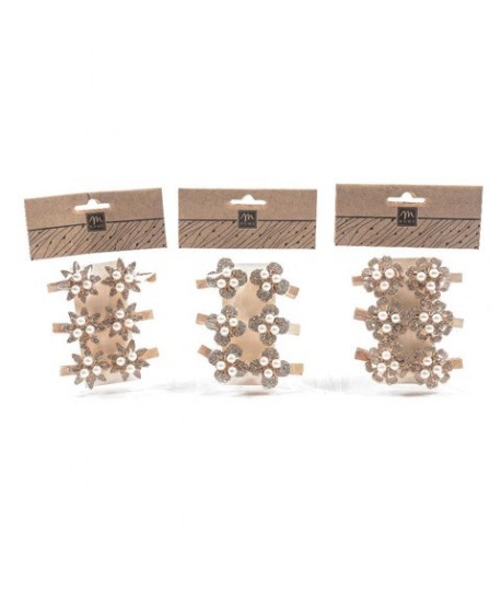 MOLLETTE LEGNO NATALE 6PZ 33448