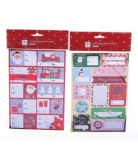 BIGLIETTI BUON NATALE ADESIVI 36PZ 60259
