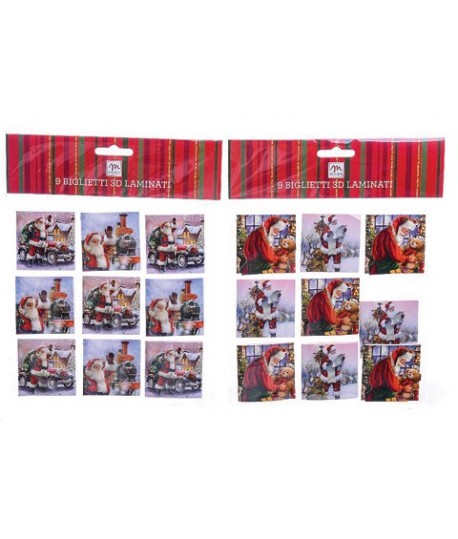 BIGLIETTI BUON NATALE 9PZ 60273