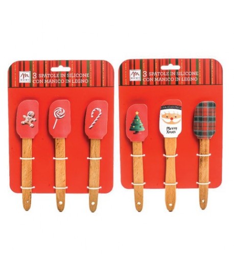 SPATOLA SILICONE MAN.LEGNO 3PZ 56719