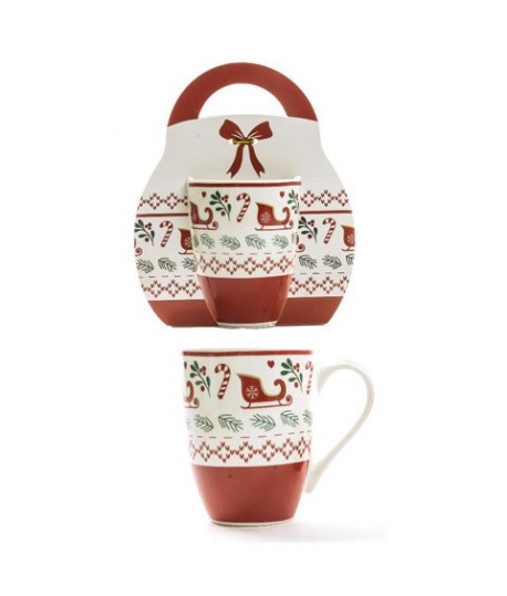 TAZZA PORCELLANA DEC NATALE 340ML 50687