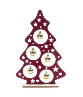 ALBERO LEGNO ROSSO DEC.30X4X45H 75352