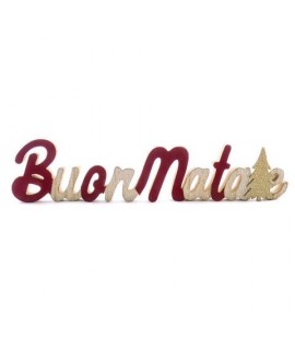 DECORO BUON BATALE LEGNO 39X2X9H 75222