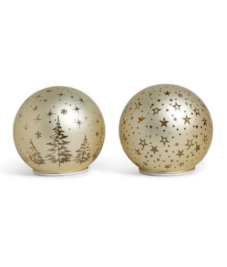 SFERA LED VETRO ORO D15 ROTANTE 83091