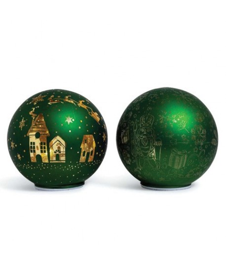 SFERA LED VETRO VERDE D15 ROTANTE 83114