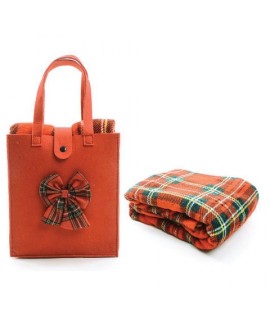 BORSA NATALE CM25+COPERTA 120X150 54319