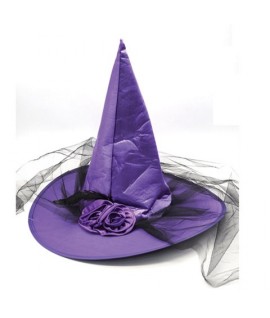CAPPELLO STREGA VELO+PIUME H38 18160