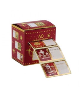 STICKERS NAT.AUGURI 6X3 ROT.60PZ 104983