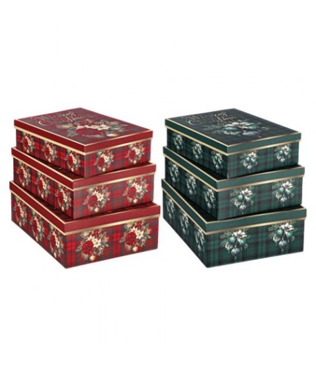 SET SCATOLE NAT TARTAN RETT 3PZ 111753