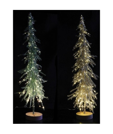 ALBERO LED 200L BASE LEGNO 12X75H 111779