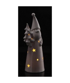 BABBO NATALE CERAM.C/LED 9X23H 111840