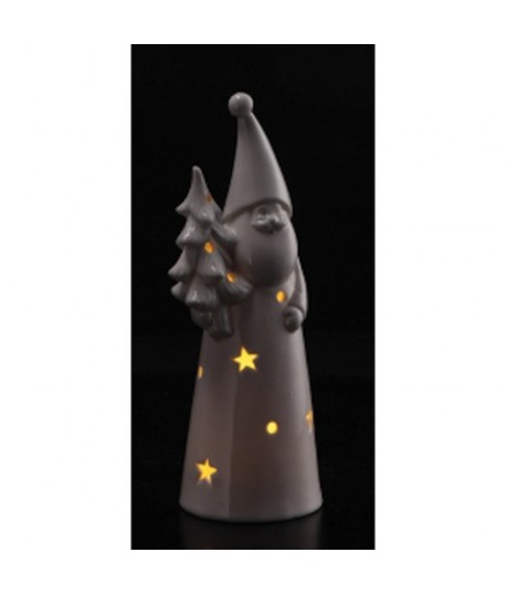 BABBO NATALE CERAM.C/LED 9X23H 111840