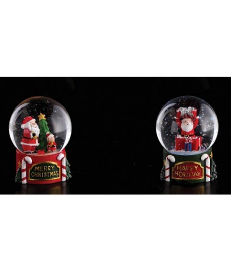 GLOBO VETRO NATALE C/LED D8X11 114575