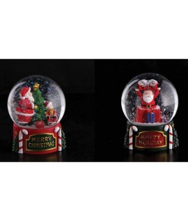 GLOBO VETRO NATALE C/LED D10X13H 114576