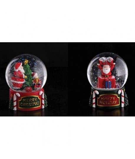 GLOBO VETRO NATALE C/LED D10X13H 114576