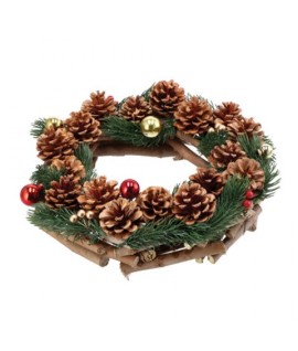 CORONA DECOR.PIGNE/SFERE/PINO D32 166621