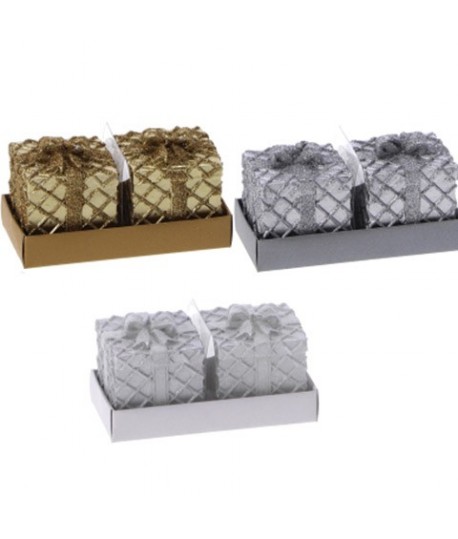 CANDELA/PACCO REGALO 2PZ 5X5X6 116833