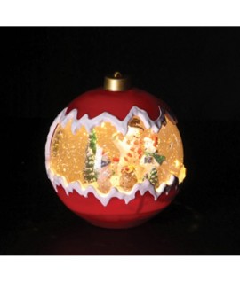 PALLINA ROSSA LED+MUSICA D15X16H 116892