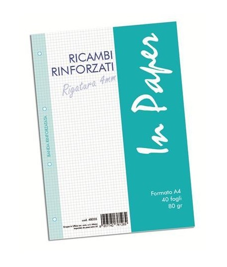 RICAMBIO RINFORZATO IN A4 80G 40FF 4MM