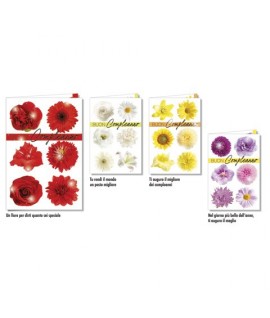 BIGLIETTO CROMO B.C.10228 12PZ.FIORI