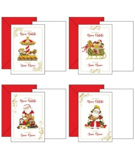 BIGLIETTO BN 12*17 BABBO NATALE 4473 12P