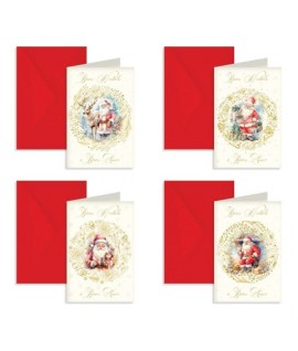 BIGLIETTO BN 12*17 BABBO NATALE 4496 12P