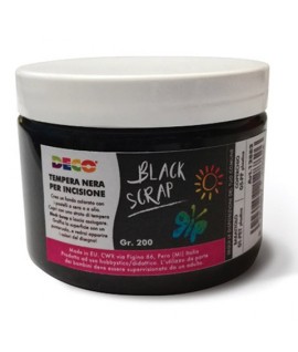 TEMPERA*INCISIONE BLACK SCRAP GR.200