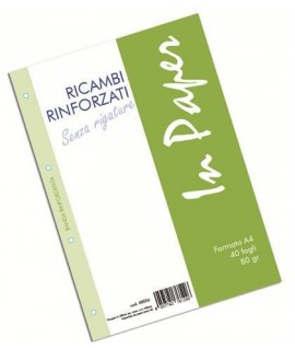 RICAMBIO RINFORZATO IN A4 80G 40FF BIANC