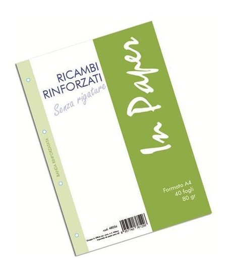 RICAMBIO RINFORZATO IN A4 80G 40FF BIANC