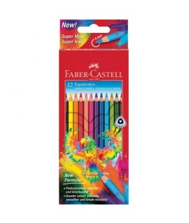 PASTELLI FABER TRIANGOLARI 4MM 12C.