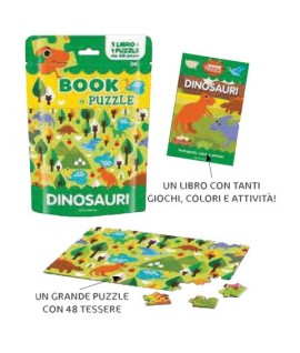 EDIBIMBI BOOK & PUZZLE 48PZ DINOSAURI