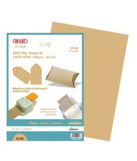 CARTA CARDSTOCK A4 180G KRAFT 50FF