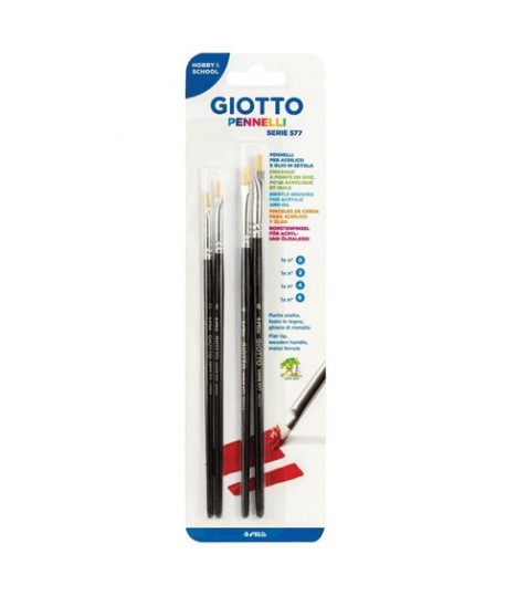 PENNELLI GIOTTO S.577 P.PIATTA BL.4PZ