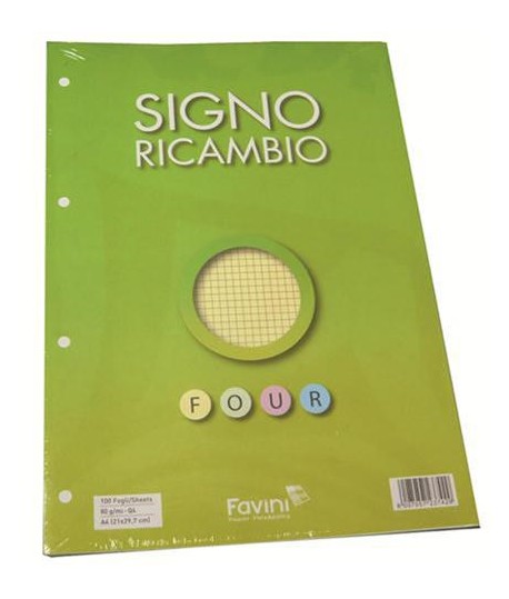 RICAMBIO FAVINI A4 PRO 4M 4 COLORI 100FF