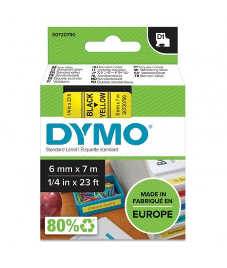 NASTRO DYMO 43618 D1 MM6 NERO/GIALLO