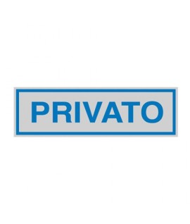 TARGA ADESIVA CM 5X15 "PRIVATO"