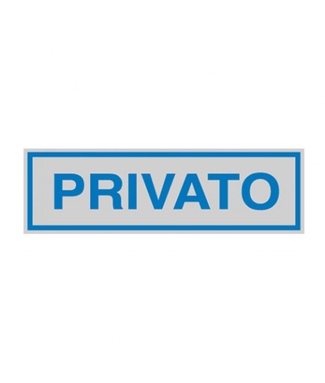 TARGA ADESIVA CM 5X15 "PRIVATO"