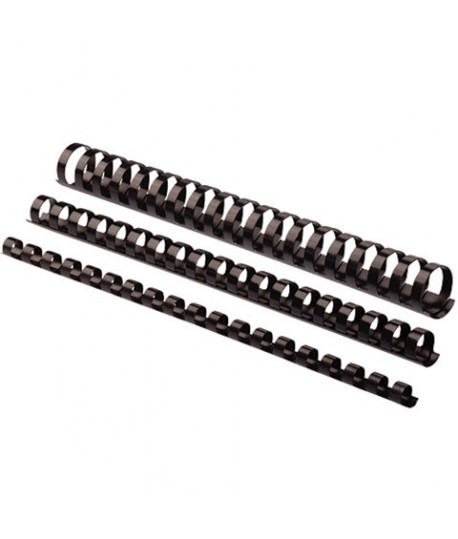 SPIRALE PLAST. COMB D.22MM NERO 50PZ