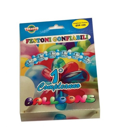 FESTONE GONFIABILE 1° COMPLEANNO CELESTE
