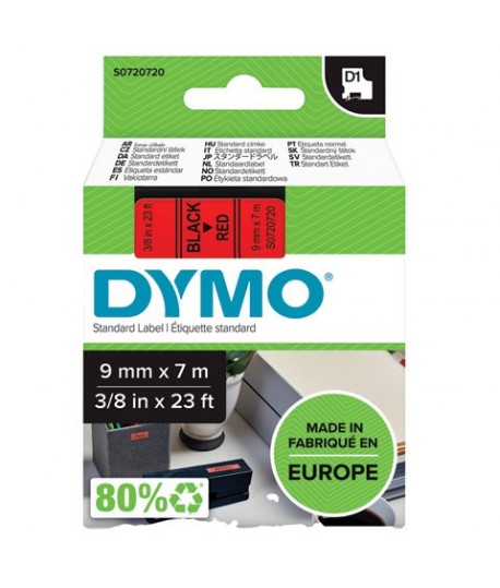 NASTRO DYMO 40917 D1 MM9 NERO/ROSSO