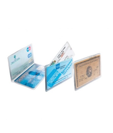 PORTACARDS 2 TASCHE PVC TRASP. 50PZ