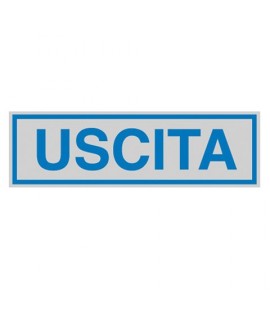 TARGA ADESIVA CM 5X15 "USCITA"