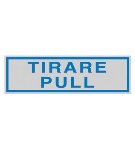 TARGA ADESIVA CM 5X15 "TIRARE"