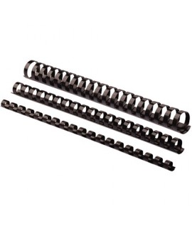 SPIRALE PLAST. COMB D.22MM NERO 50PZ