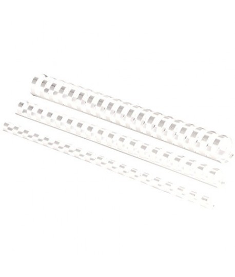 SPIRALE PLAST. COMB D.22MM BIANCO 50PZ