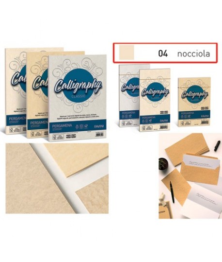 CARTA FAVINI PERGAMENA 90G A4 NOCCIOLA