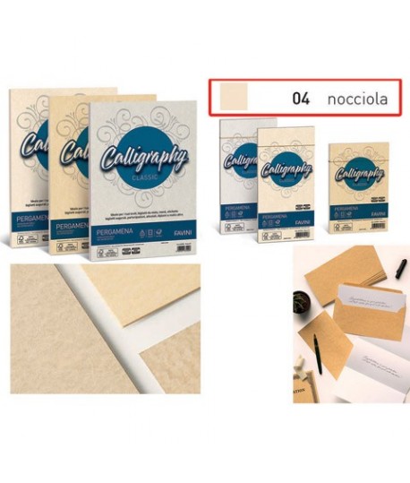 BUSTA FAVINI PERGAMENA 11X22 NOCCIOLA 25