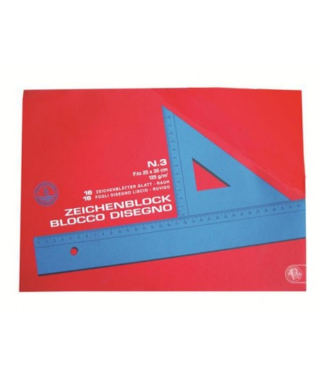 BLOCCO DISEGNO "ROSSO" 25X35 N3 L/R 16FF